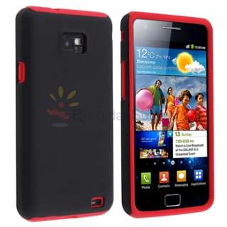New Black Red Hybrid Hard Cover Case For Samsung Galaxy S2 II i9100 