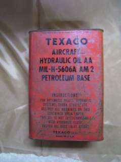 Vintage Texaco Aircraft Hydraulic Oil Can  