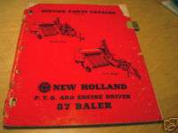 New Holland 87 Hay Baler Parts Manual Catalog NH Sperry  