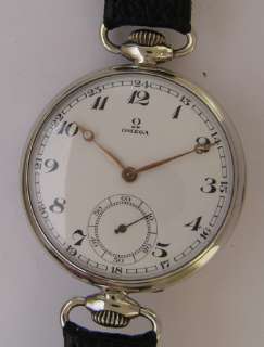   Antique Swiss Porcelain Dial Wrist Watch Perfect Just Serviced  