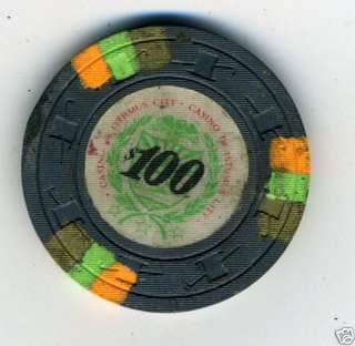 100 Dollar Poker Chip Casino De Isthmus City Bond Film  
