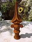   Cast Iron Metal Knobbed Finial Home Garden Fence Bed Yard Patio Decor