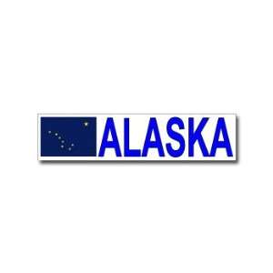  Alaska With State Flag   Window Bumper Laptop Sticker 