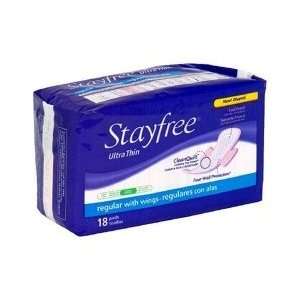    Stayfree Ultra Thin Pads Regular, With Wings 18 ct   18 ct Beauty