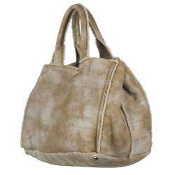 Prada BN1916 Beige Leather Shopper Bag  