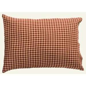  Burgundy Check Cotton Pillowcases (set of 2)