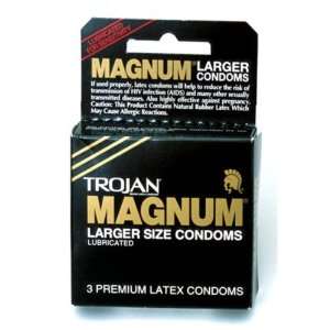 Trojan Condoms Condoms Magnum Lubricated 3 pack Health 