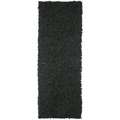 Hand tied Pelle Black Leather Shag Rug (2 6 x 12) Today 