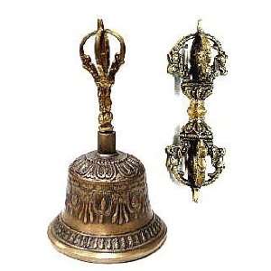  Tibetan Bell (Represents Wisdom) Made of Brass for Pooja 