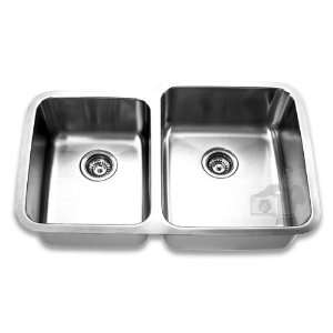  Stainless Steel Undermount Kitchen Sink   Double Bowl 