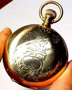Hampden / Dueber 1889 Antique Pocket Watch 18s / 7 Jewels; 10KT Gold 