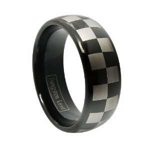  Polished Shiny Comfort Fit Tungsten Carbide Mens Ring Wedding Band 