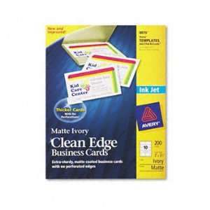  New   Avery Clean Edge Inkjet Business Card   628597 