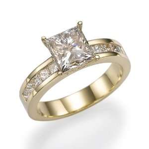  Holyland 2.7 CT VVS REAL DIAMOND ACCENTED PROMISE RING 18K 
