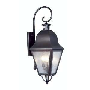  Amwell 3 Light 180W Outdoor Wall Sconce with Candelabra Bulb Base 