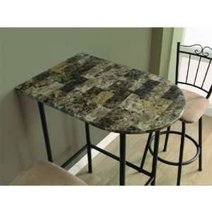  Cappuccino Marble Spacesaver Bar Table (Cappuccino Marble 
