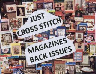 JUST CROSS STITCH MAGAZINE BACK ISSUES SOME 1993 1996 YEARS 