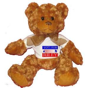  VOTE FOR RILEY Plush Teddy Bear with WHITE T Shirt Toys 