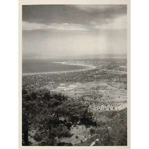  1937 Rhodes View from Phileremo Greek Island Town NICE 