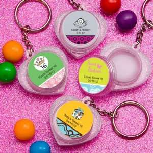  Personalized Heart Lip Balm Key Chains Special Health 