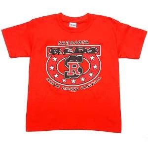 Sarasota Reds Youth Sintic Short Sleeve Tee by Bimm Ridder   Red Large 