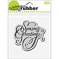 Stampendous Scrolled Seasons Christmas Rubber Cling Stamp 