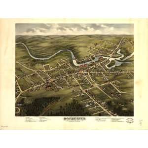    1877 Map of Rochester, Strafford Co., New Hampshire