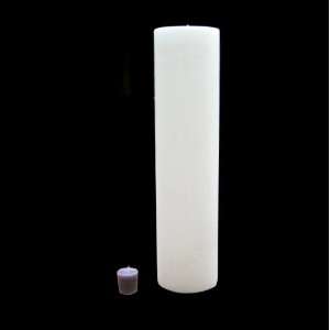   Pillar Candle   White, 6x36, Unscented, Hand Poured