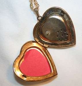 Floral Etched SimPearl Goldtone Heart Locket Necklace  