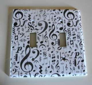 Musical Notes Double Light Switch Cover Plate  