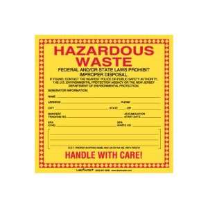  New Jersey Waste Label, Custom Vinyl