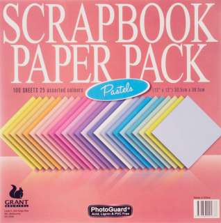   pkg pastels 25 colors grant studios scrapbook paper pack this package