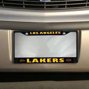  Los Angeles Lakers Plastic License Plate Frame   Black 