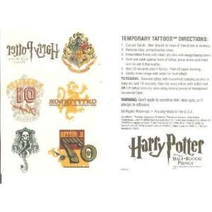  Harry Potter Half Blood Prince Temporary Tattoo Sheet 