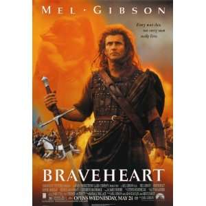 BRAVEHEART Movie Poster Mel Gibson (size 27x39)