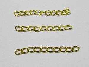 100 Golden Extension Jewelry Chains/Tail Extender  