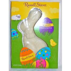 Russell Stover Solid White Pastelle Chocolate Bunny 7 Ounce
