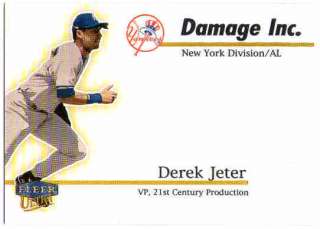 DEREK JETER Fleer Ultra 1999 Damage Inc. Insert Card  