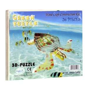  Puzzled Green Turtle Illuminated 3D Puzzle Toys & Games