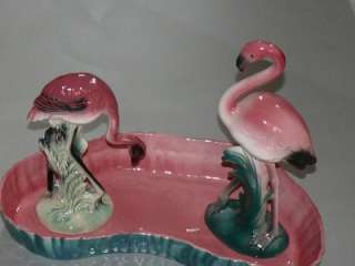 Pink Flamingo Art Pottery Maddux California Pond Maddox  