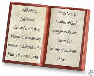 GREAT 3 x 4 Wooden Hail Mary Prayer Desk Stand SALE   