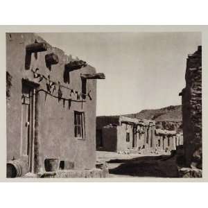  1927 Street Adobe Houses Zuni Pueblo New Mexico Hoppe 