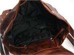 Fashion Womans Brown PU Leather Backpack Small Front Pockets Satchels 