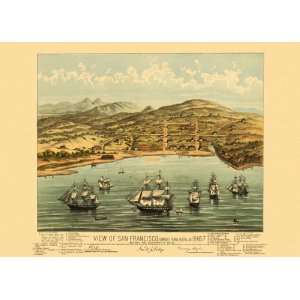  SAN FRANCISCO CALIFORNIA (CA) PANORAMIC MAP BY THE BOSQUI 