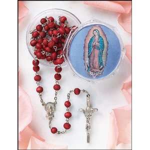 Our Lady of Guadlaupe Rose Scented Rosary Religious Christian Necklace 