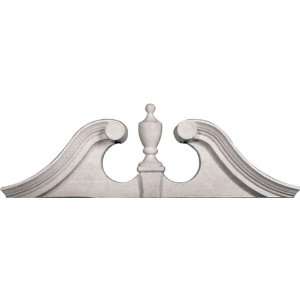  62 3/8W x 20H x 5/8P Scroll Urn Pediment