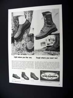 Wolverine Shoes Boots shoe boot 1965 print Ad  
