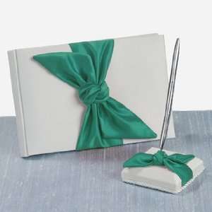  Davids Bridal Love Knot Guest Book and Pen Set Style 