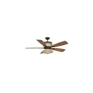 Enclave Collection 54ö Aged Bronze Ceiling Fan with Mahogany / Dark 