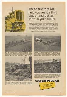 1959 Caterpillar D4 D6 D7 D8 Farm Tractors Print Ad  